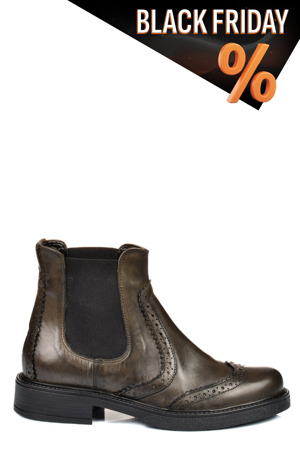 Zöld természetes bőr bakancs 3s7h713