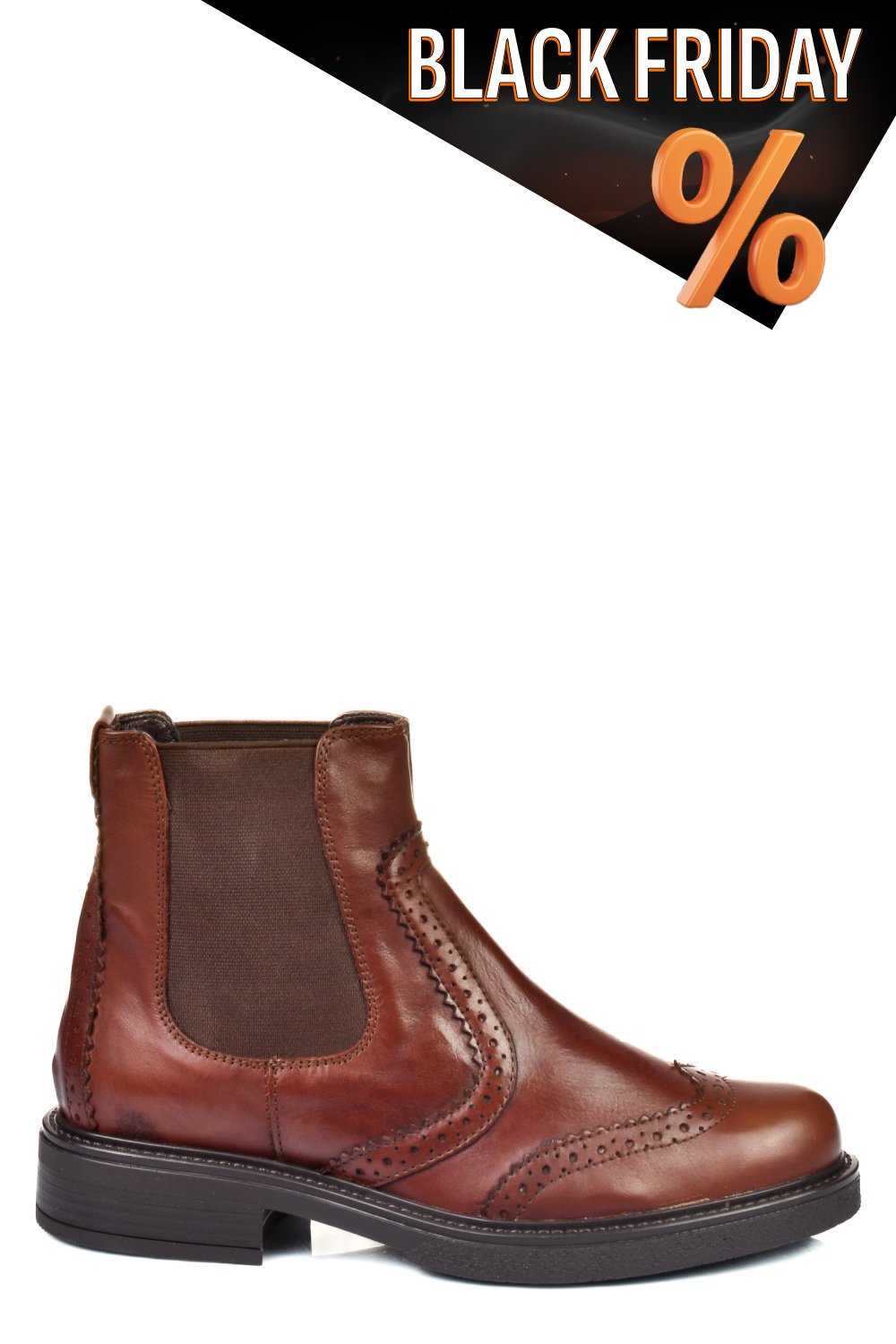 Barna természetes bőr bakancs 3s7h713