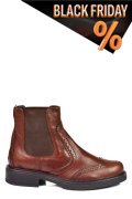 Barna természetes bőr bakancs 3s7h713