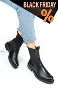 Fekete természetes bőr bakancs 7s7h627