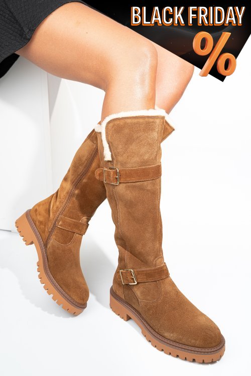 Barna fordított bőr csizma 1s7h2270648