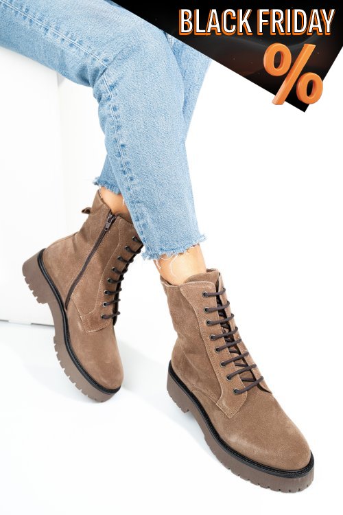 Barna fordított bőr bakancs 1s7h2167647