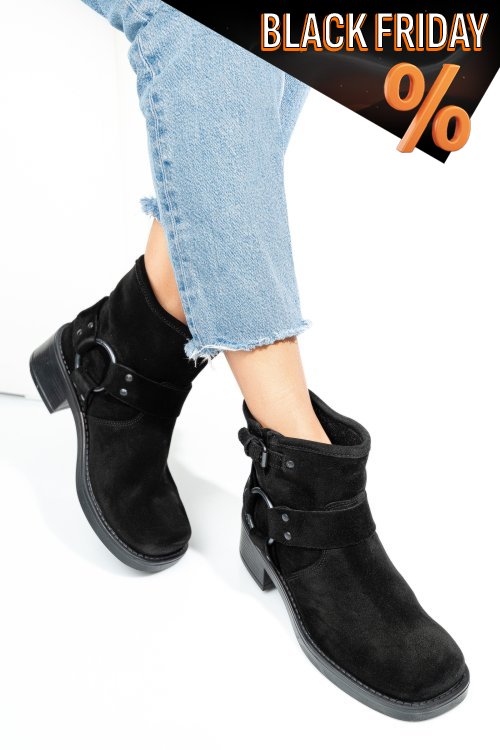 Fekete fordított bőr bakancs 0s7h6basilea