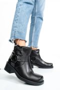 Fekete természetes bőr bakancs 0s7h6-01basilea
