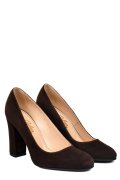 Barna fordított bőr magassarkú cipők 3s7h577