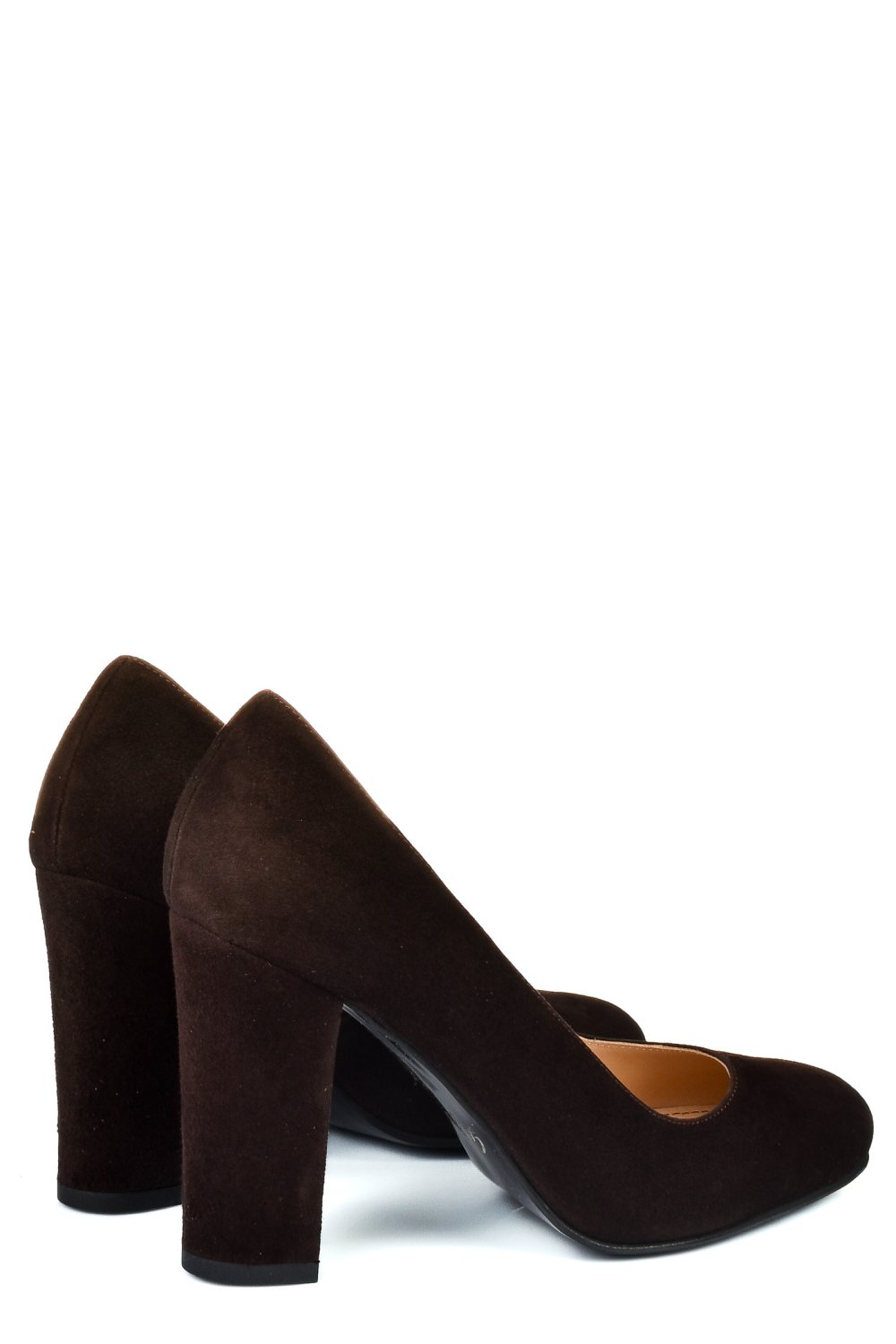 Barna fordított bőr magassarkú cipők 3s7h577