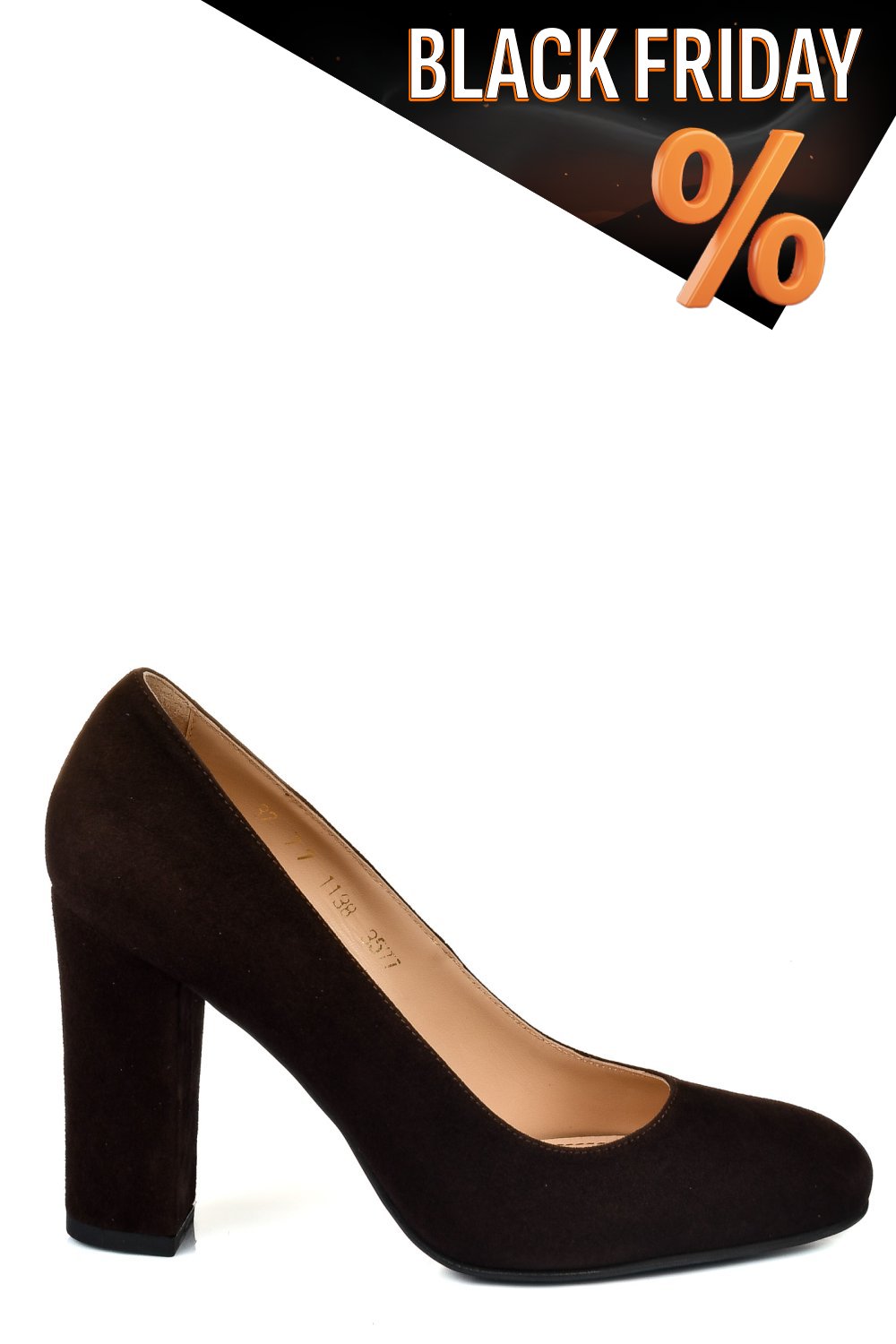 Barna fordított bőr magassarkú cipők 3s7h577