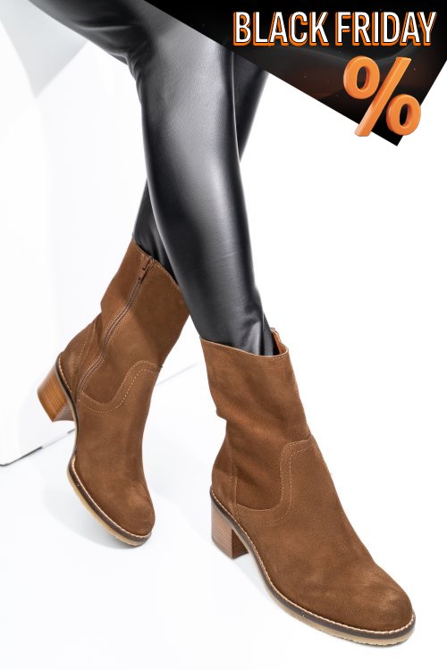 Barna fordított bőr bakancs ts7hamara