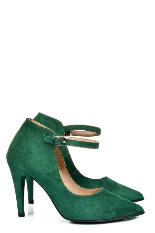 Zöld fordított bőr magassarkú cipők 5s7h905