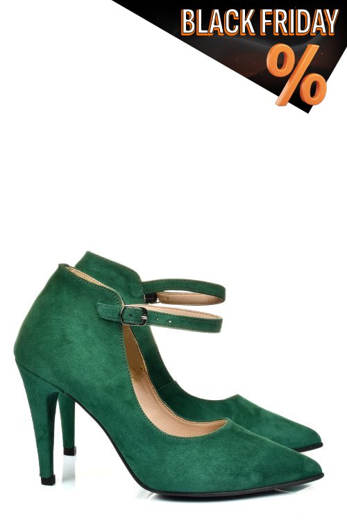 Zöld fordított bőr magassarkú cipők 5s7h905