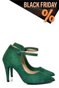 Zöld fordított bőr magassarkú cipők 5s7h905