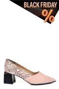 Rózsaszín fordított bőr magassarkú cipők 5s7h460