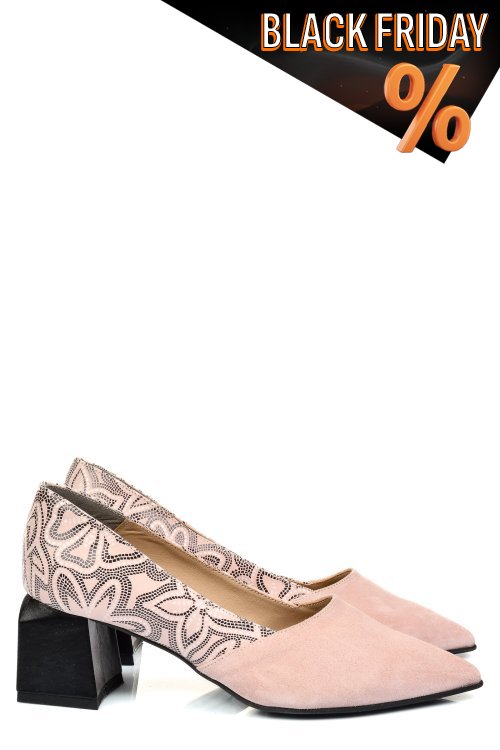 Rózsaszín fordított bőr magassarkú cipők 5s7h460