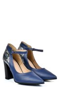 Kék természetes bőr magassarkú cipők 5s7h909
