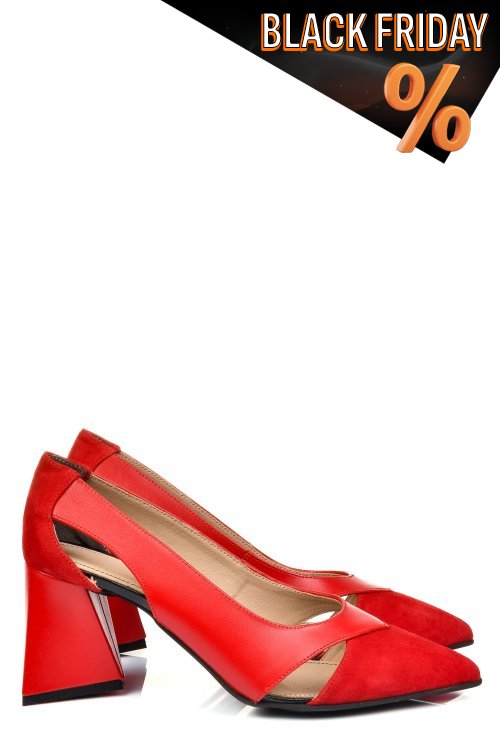 Piros természetes bőr magassarkú cipők 5s7h700b