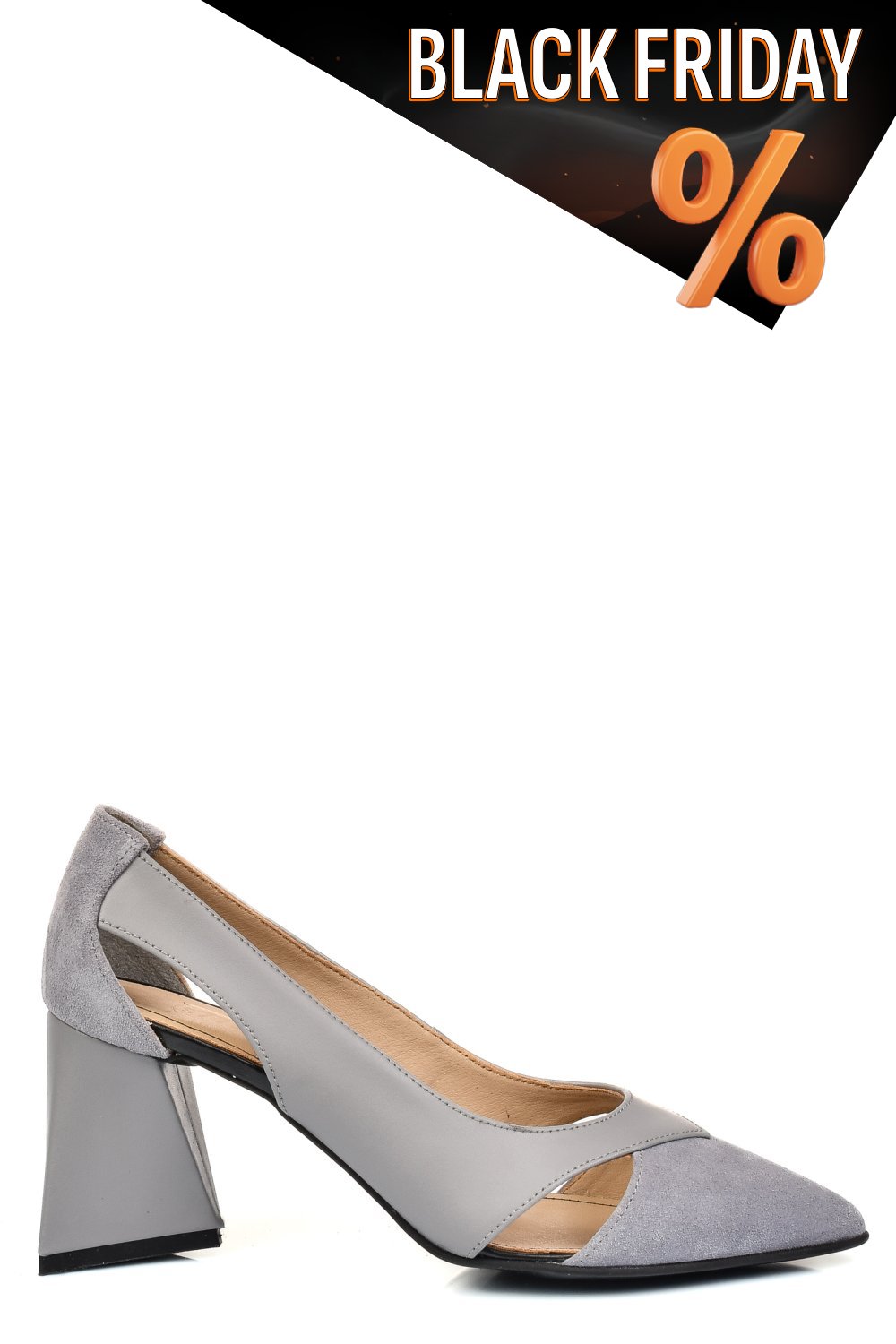Szürke természetes bőr magassarkú cipők 5s7h700b
