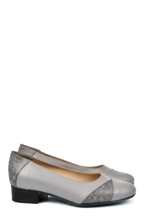 Szürke természetes bőr magassarkú cipők 1s7h250