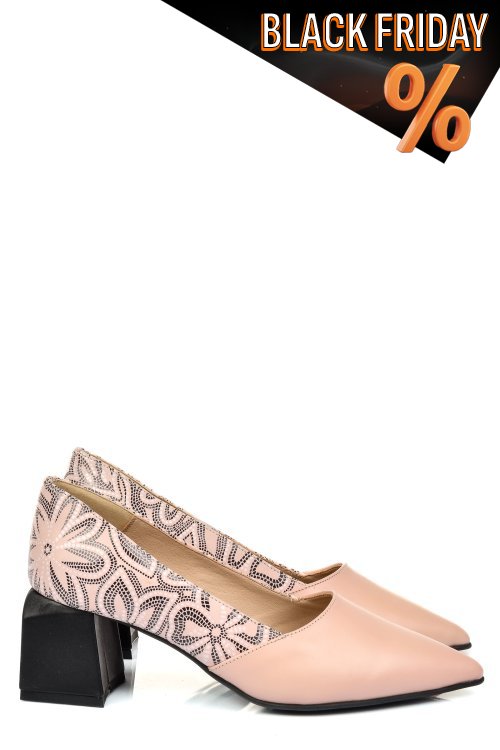 Bézs természetes bőr magassarkú cipők 5s7h460