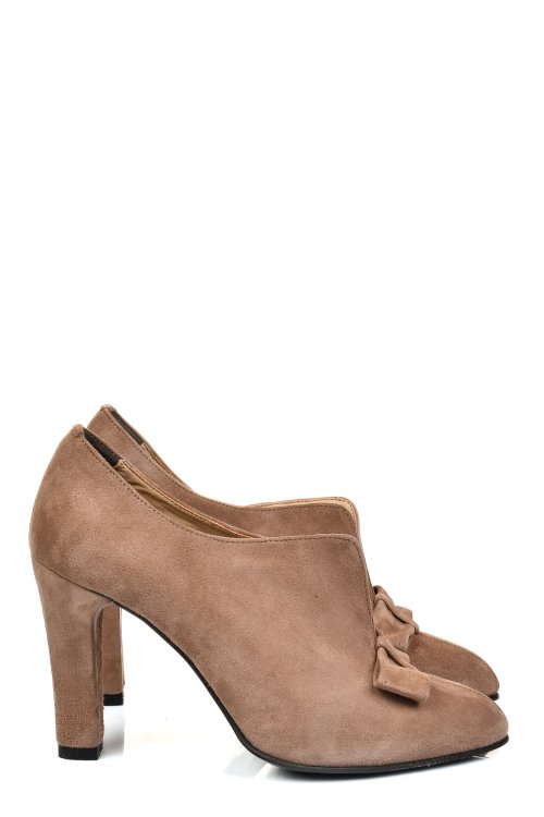 Bézs fordított bőr magassarkú cipők 3s7h907