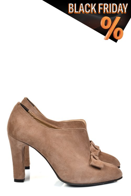 Bézs fordított bőr magassarkú cipők 3s7h907