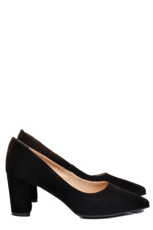 Fekete fordított bőr magassarkú cipők 1s7h699