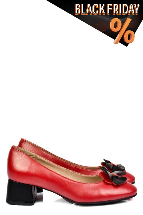 Piros természetes bőr magassarkú cipők 5s7h555