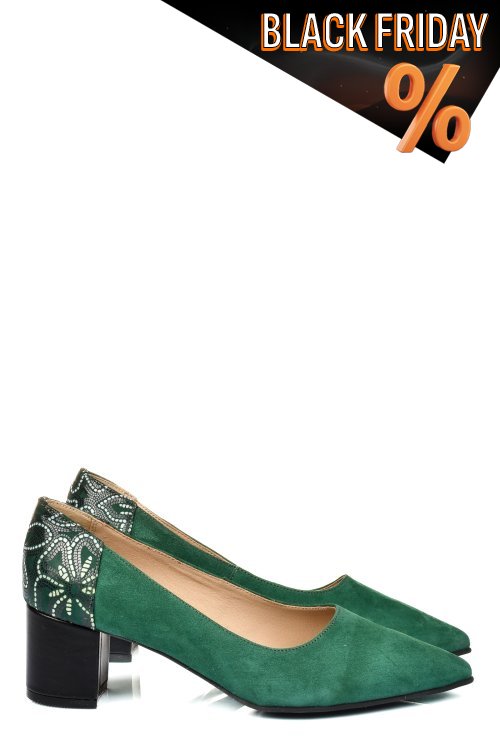 Zöld fordított bőr magassarkú cipők 5s7h602