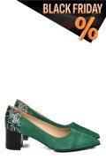 Zöld fordított bőr magassarkú cipők 5s7h602