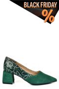 Zöld fordított bőr magassarkú cipők 5s7h460