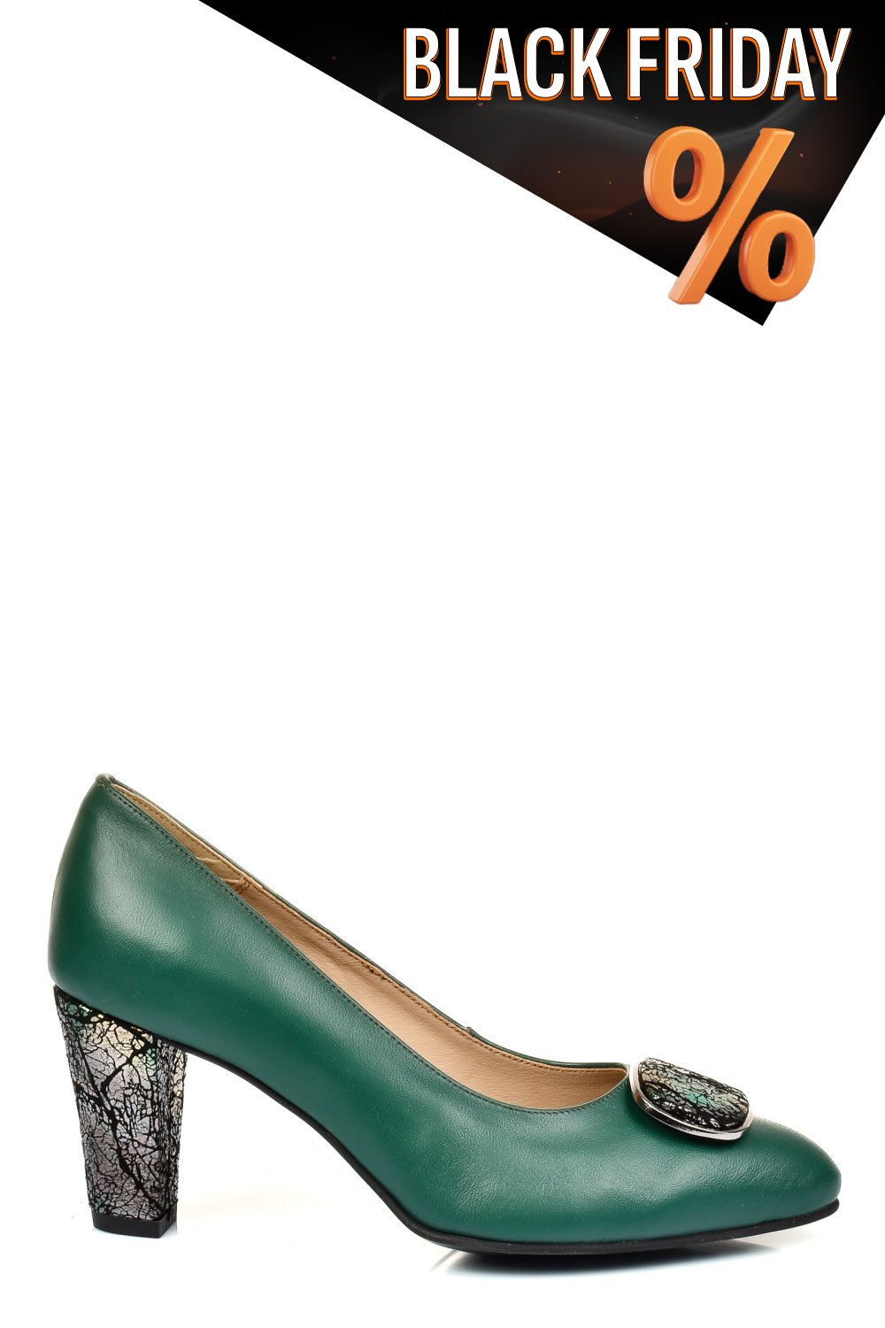 Zöld természetes bőr magassarkú cipők 5s7h656
