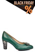 Zöld természetes bőr magassarkú cipők 5s7h656