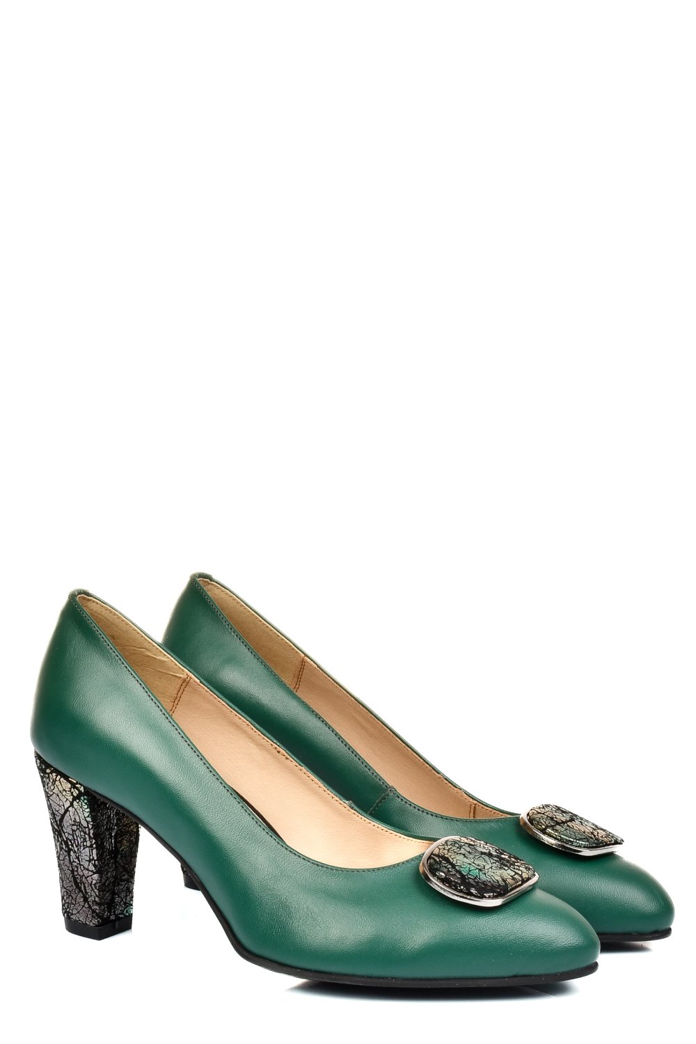 Zöld természetes bőr magassarkú cipők 5s7h656
