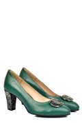 Zöld természetes bőr magassarkú cipők 5s7h656