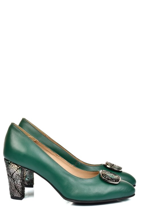 Zöld természetes bőr magassarkú cipők 5s7h656