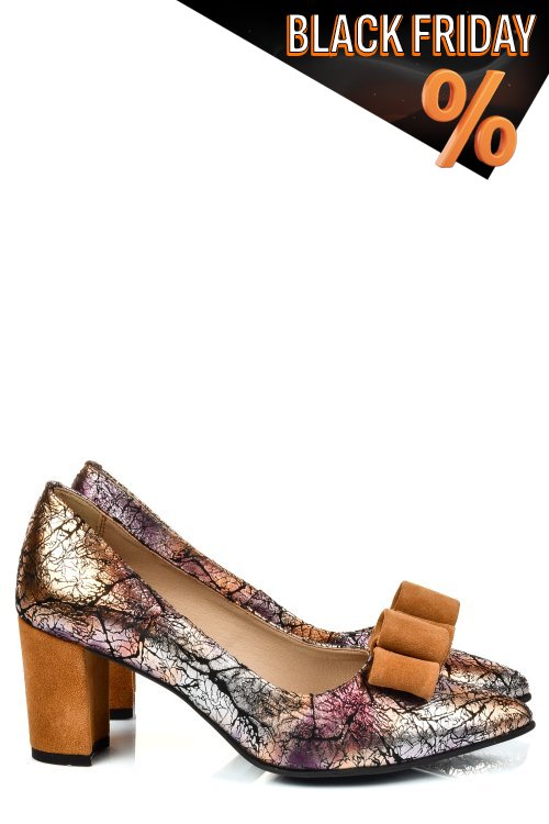 Barna természetes bőr magassarkú cipők 5s7h705