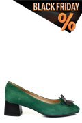 Zöld fordított bőr magassarkú cipők 5s7h555