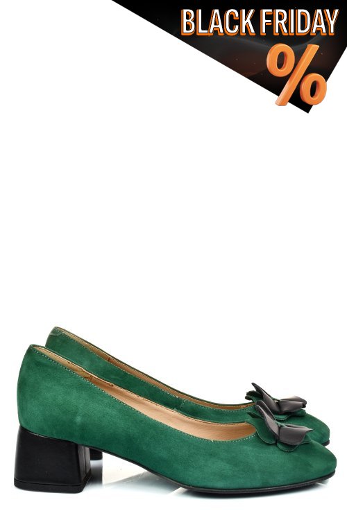 Zöld fordított bőr magassarkú cipők 5s7h555