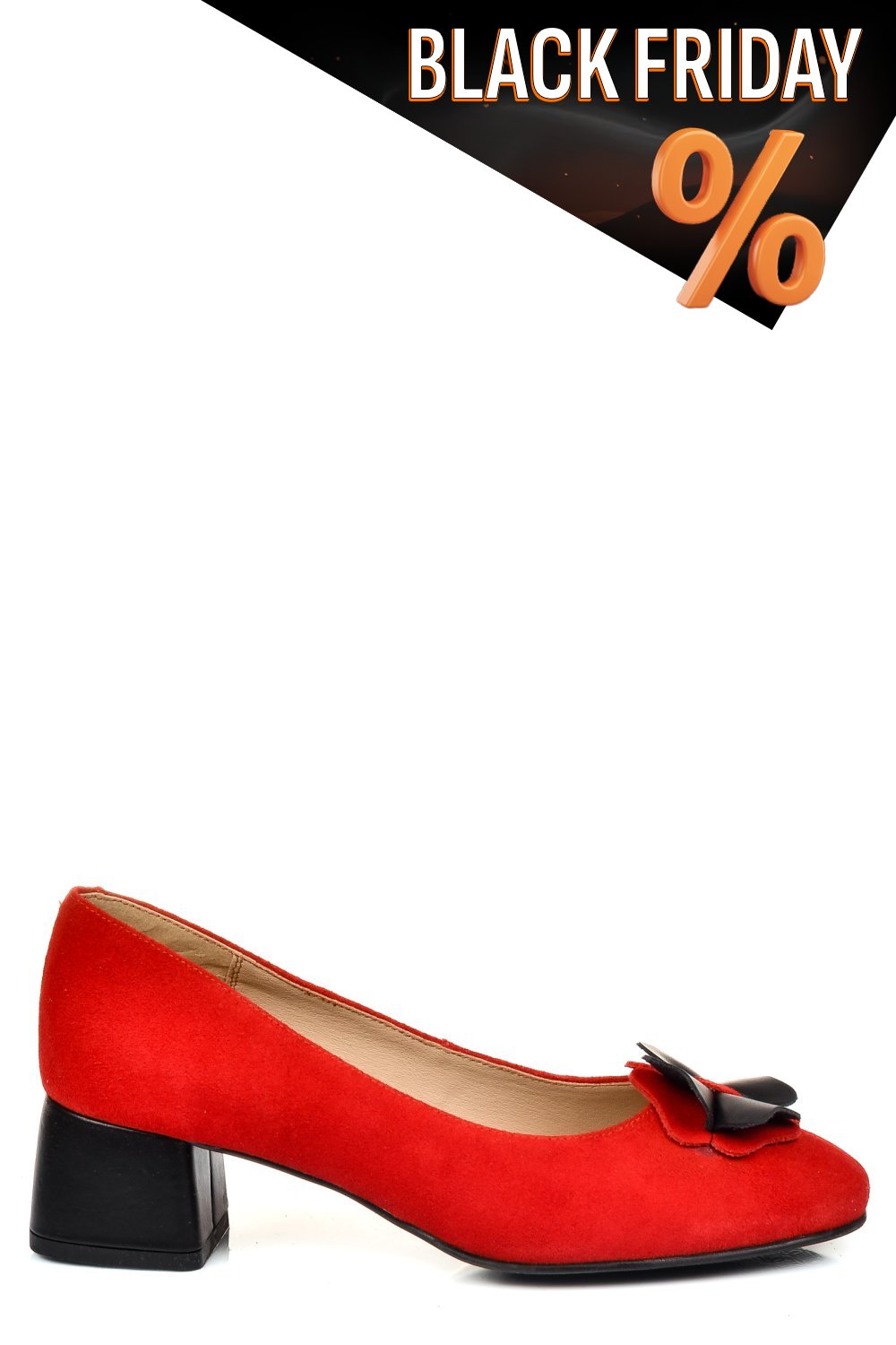 Piros fordított bőr magassarkú cipők 5s7h555