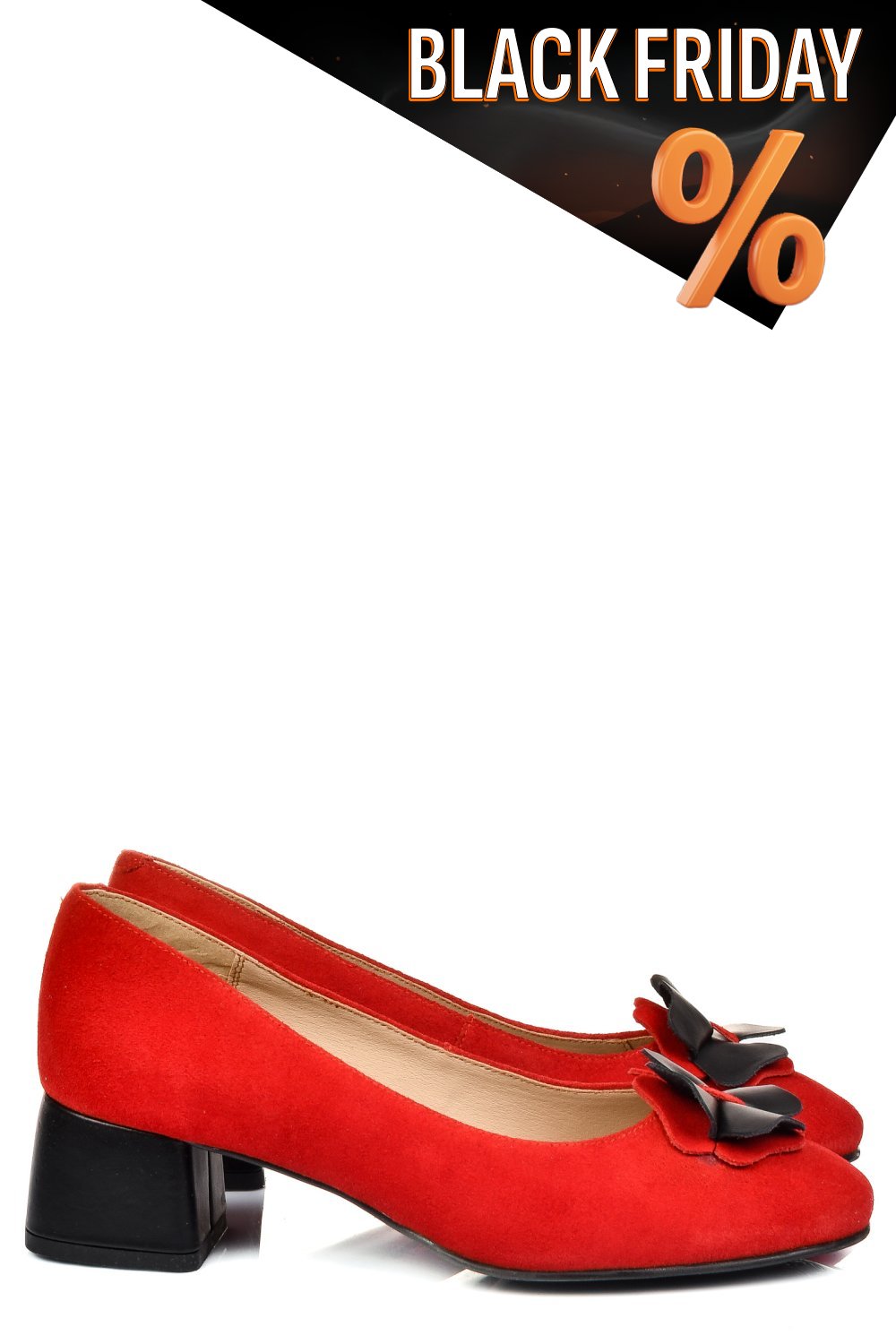 Piros fordított bőr magassarkú cipők 5s7h555