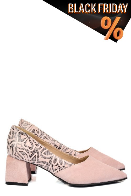 Rózsaszín fordított bőr magassarkú cipők 5s7h460