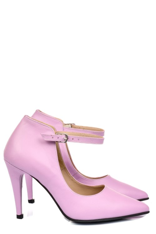 Mályva természetes bőr magassarkú cipők 5s7h905