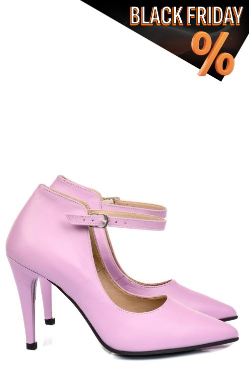 Mályva természetes bőr magassarkú cipők 5s7h905