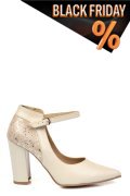 Bézs természetes bőr magassarkú cipők 5s7h909