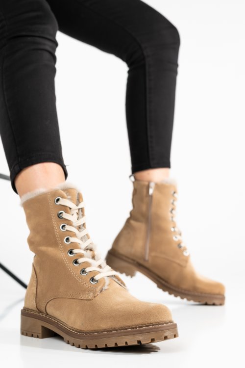 Bézs fordított bőr bakancs ws7hh68h01