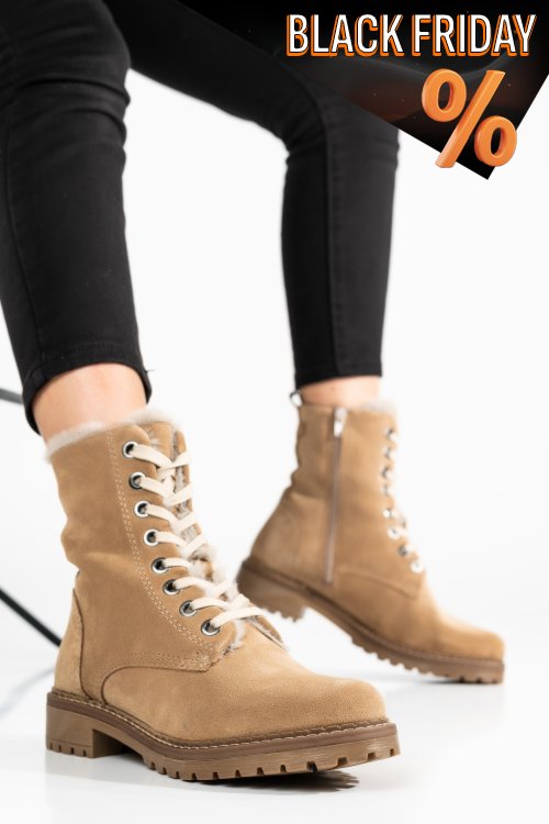 Bézs fordított bőr bakancs ws7hh68h01