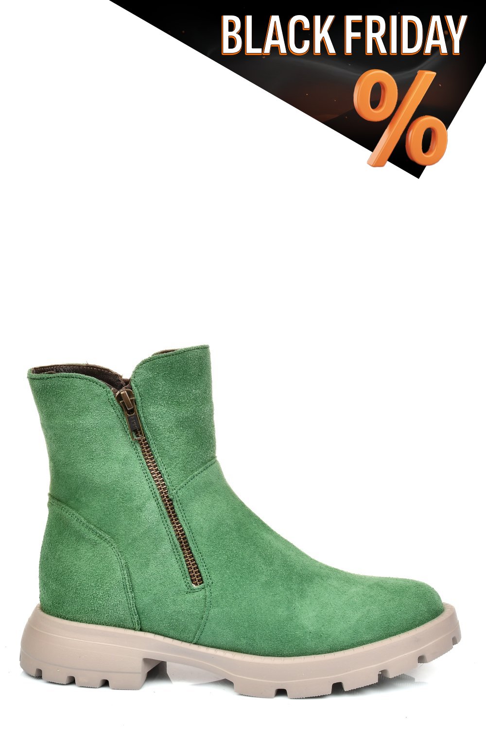 Zöld fordított bőr bakancs 2s7h42841sp