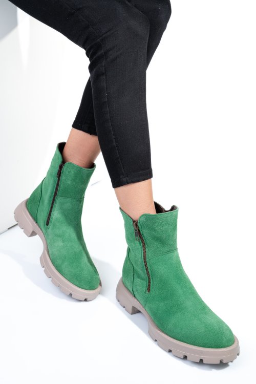 Zöld fordított bőr bakancs 2s7h42841sp