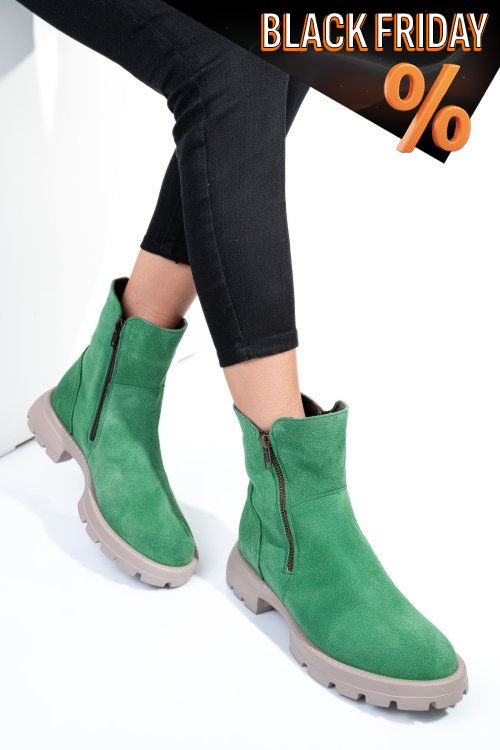 Zöld fordított bőr bakancs 2s7h42841sp