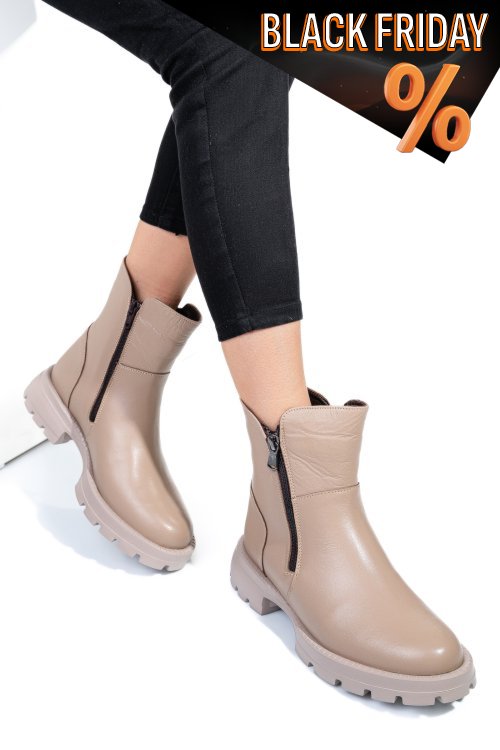 Bézs természetes bőr bakancs 2s7h42841np