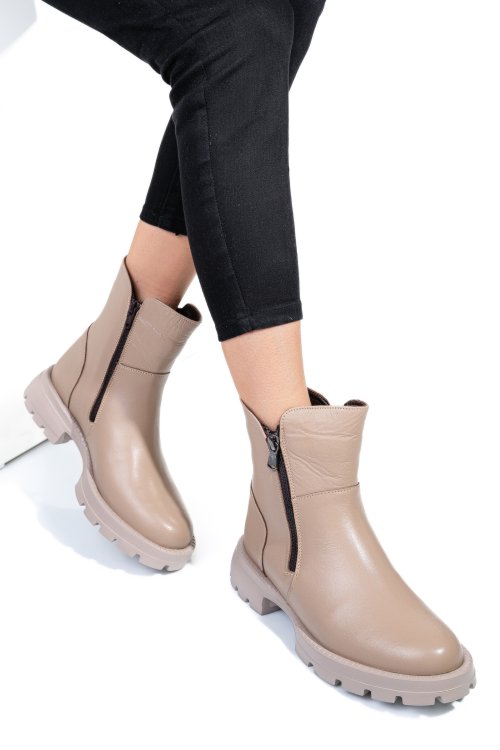 Bézs természetes bőr bakancs 2s7h42841np